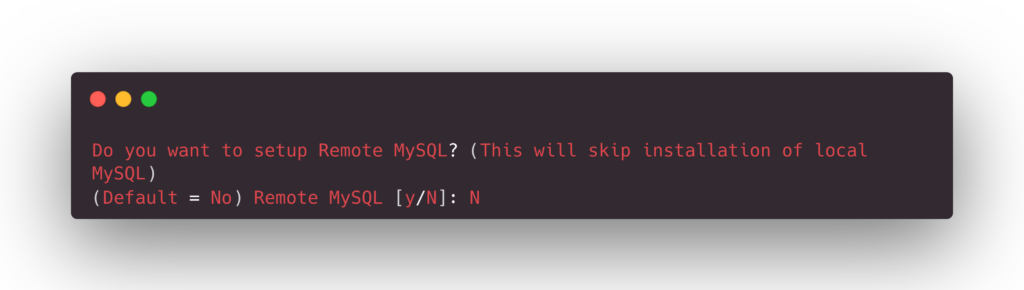 Setup Remote MySQL